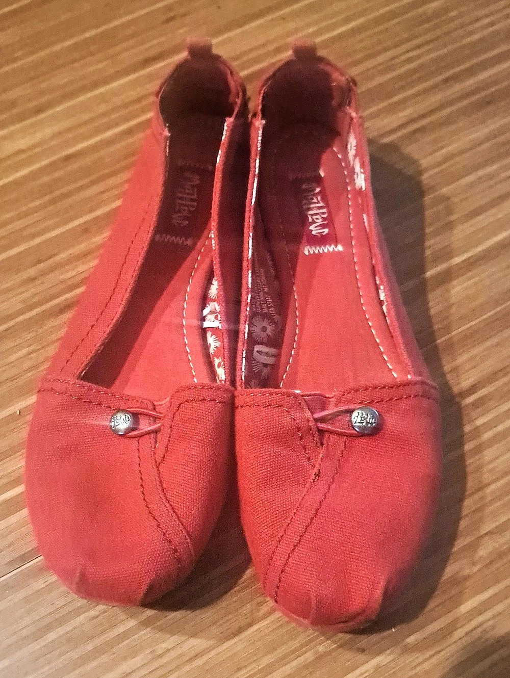 Mad Paw Red Canvas Slip-On Flats 10 Target
